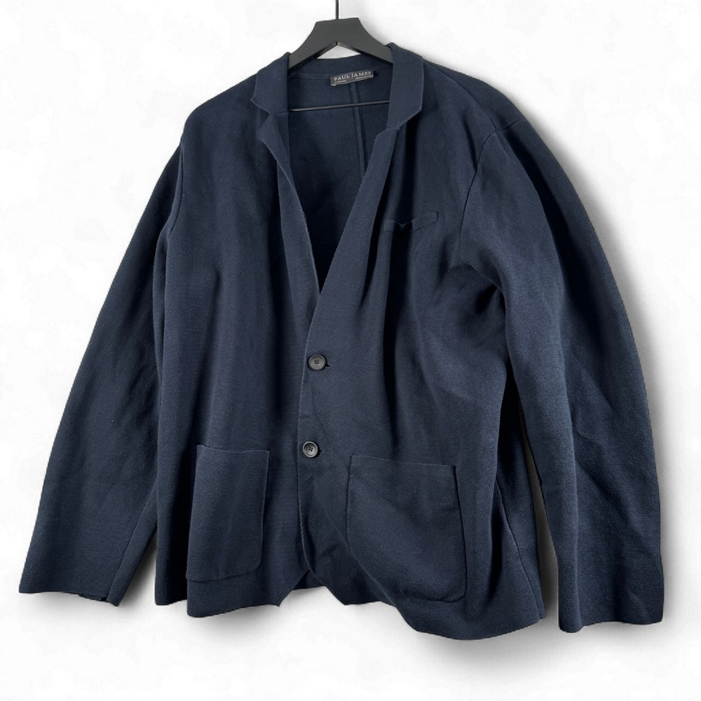 Paul James Mens Navy Knit Sweater Jacket Sz XXL